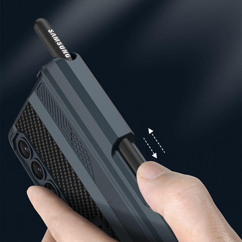 เหมาะสำหรับ Samsung Z Fold4 กรณีโทรศัพท์เครื่องผลักดันกลางปากกากรณีบุคลิกภาพแม่เหล็กดูดบานพับกรณีฟิล์มครอบคลุมทุกกรณีป้องกัน