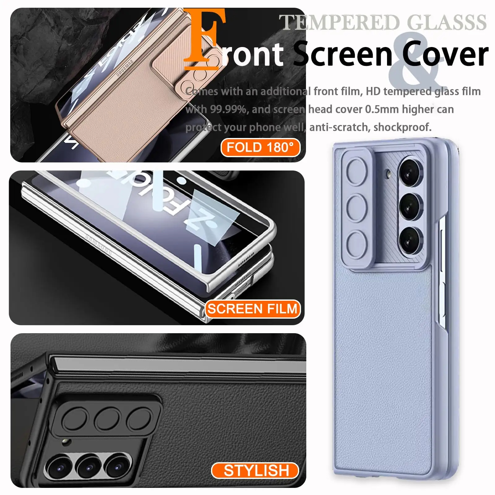 สำหรับ Samsung Z Fold5/4/3 หน้าต่างบานเลื่อนป้องกันกรณีตก