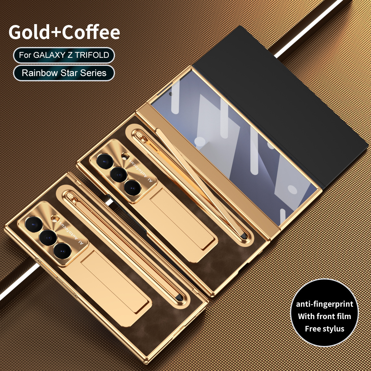 เหมาะสำหรับ Samsung Z TriFold/7/6/5/4 รุ่นใหม่พร้อมช่องใส่ปากกาแบบสปริงและเคสปากกาแบบมีฟิล์มป้องกัน