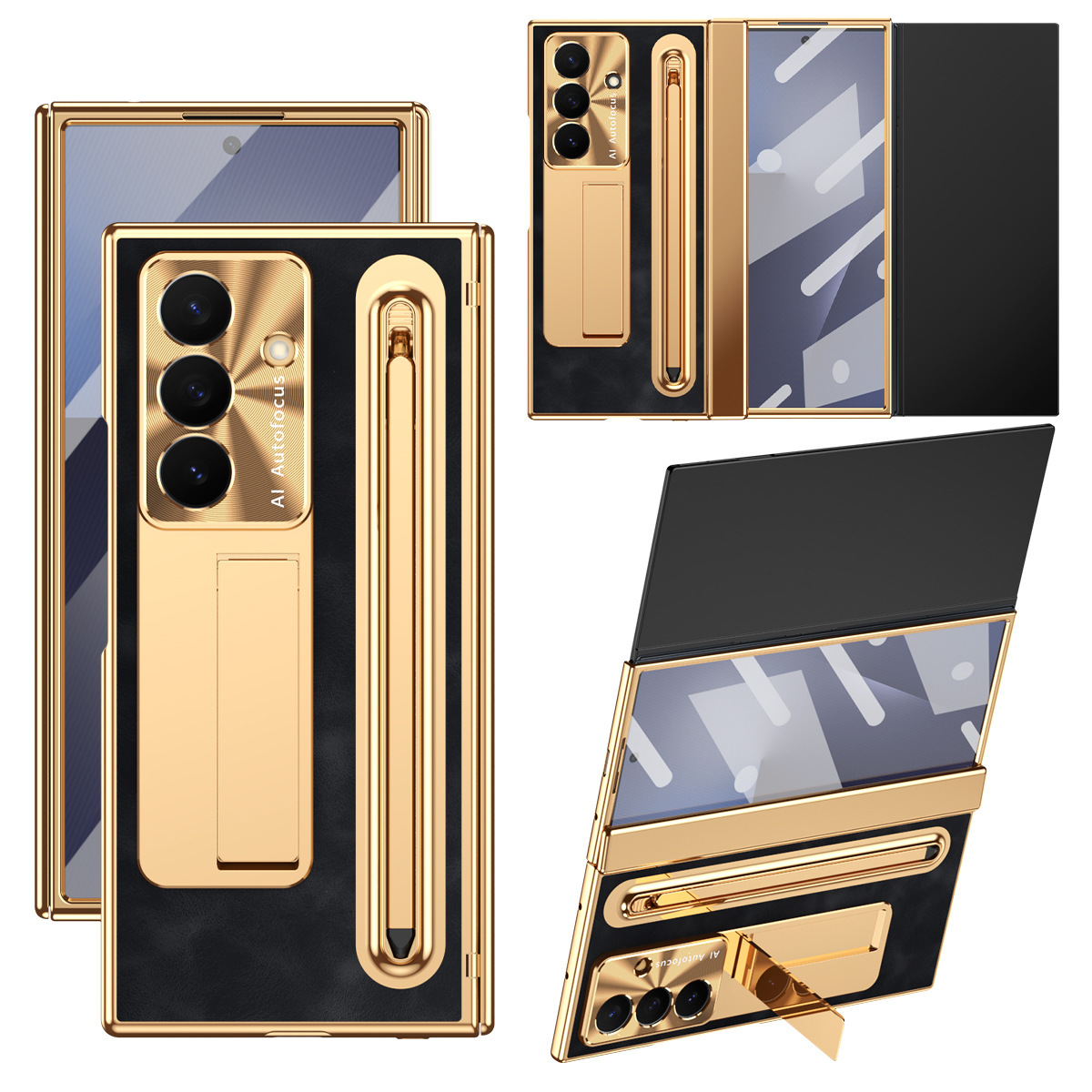 เหมาะสำหรับ Samsung Z TriFold/7/6/5/4 รุ่นใหม่พร้อมช่องใส่ปากกาแบบสปริงและเคสปากกาแบบมีฟิล์มป้องกัน