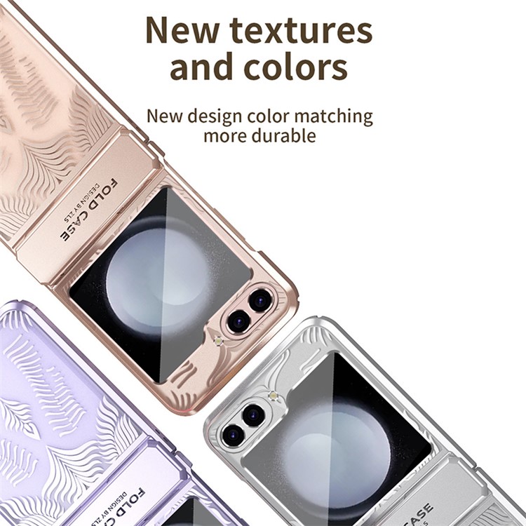 For Samsung Galaxy Z Flip5/4/3 Case Wing Frame Design Electroplating PC Phone Cover