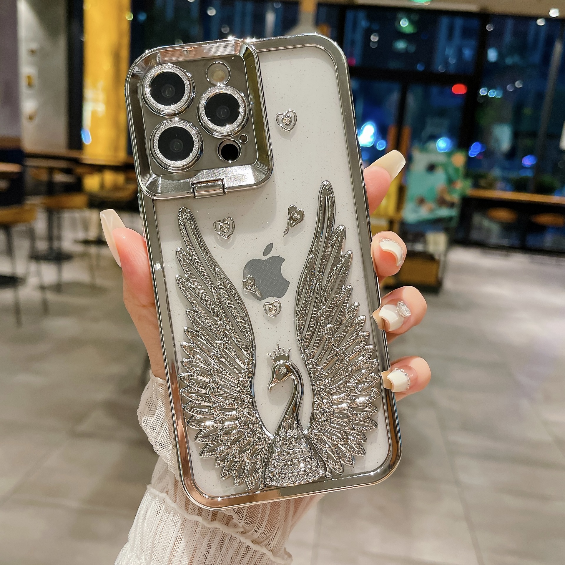 สำหรับ iPhone Luxury Case พร้อมขาตั้งเลนส์