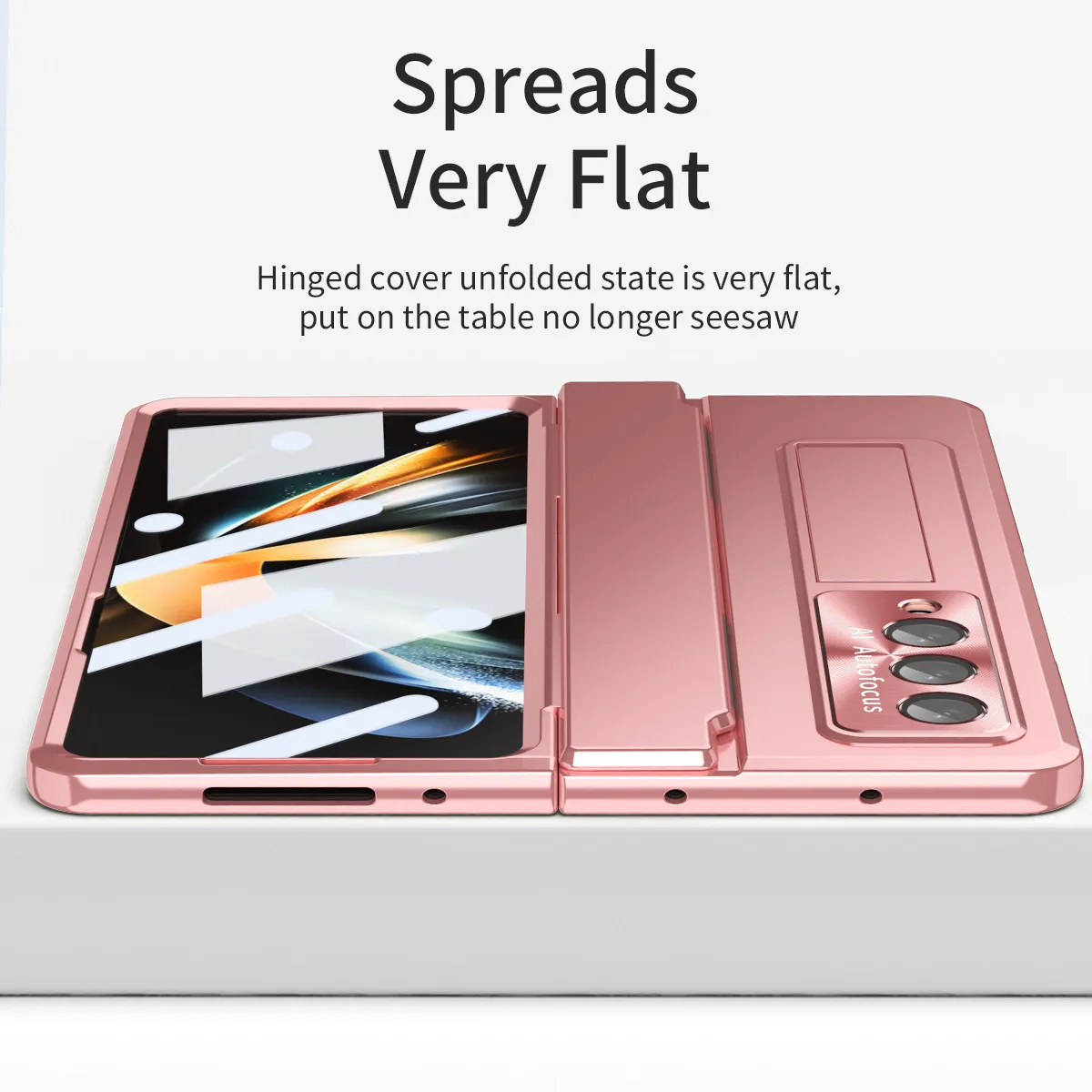 สำหรับ Samsung Z Fold5/4/3 กรณีโทรศัพท์มือถือบานพับแบน