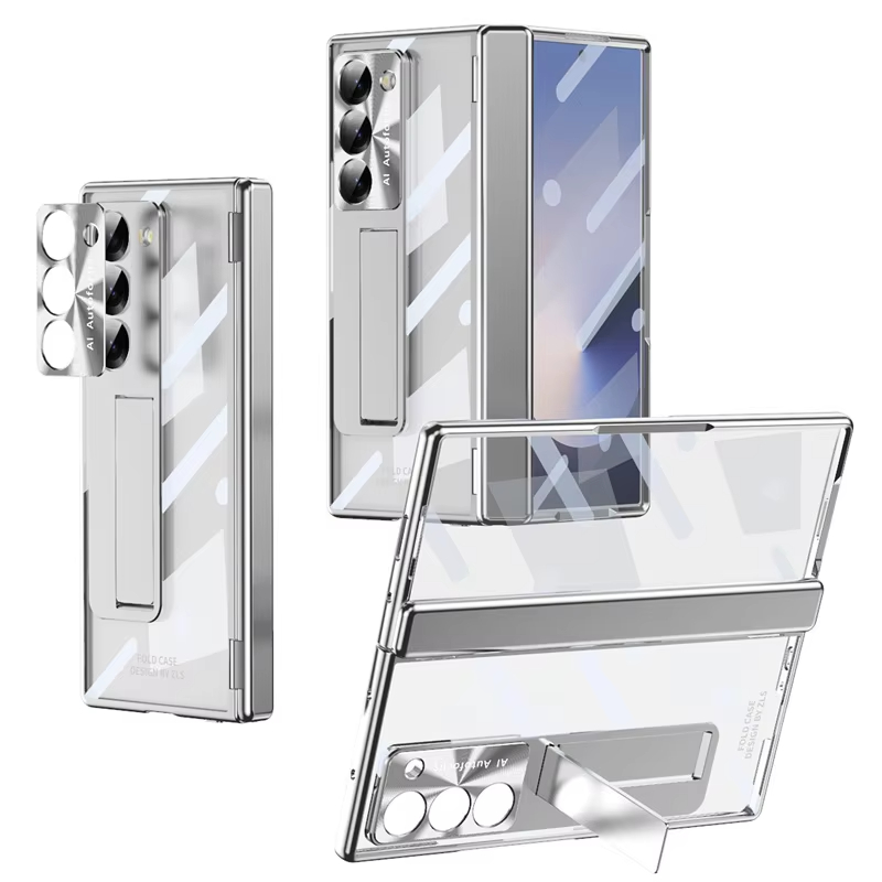 เหมาะสำหรับ Samsung Z Fold7/6/5/4/3 เคสป้องกันบานพับแม่เหล็กแบบใส