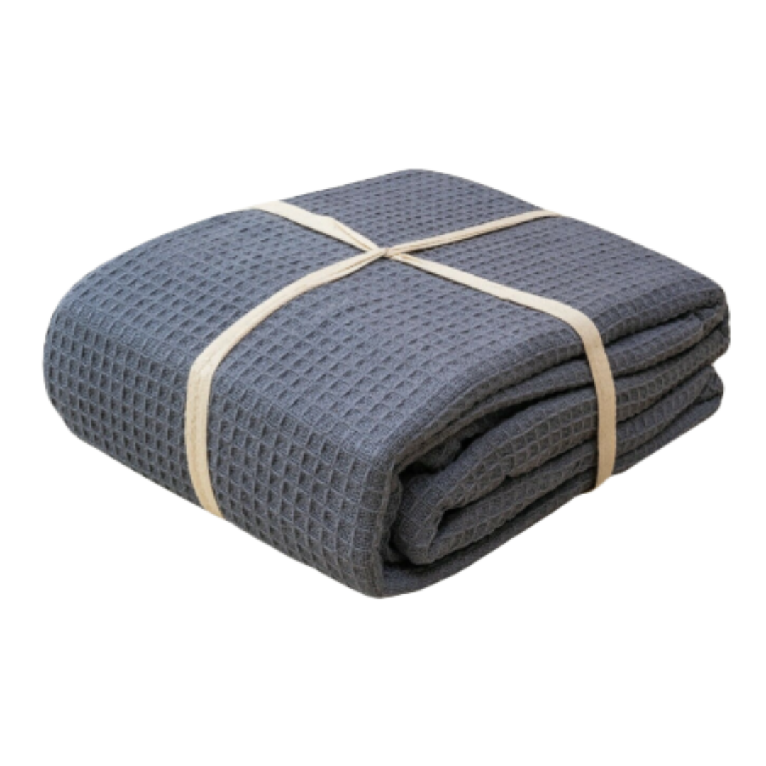 Cotton Woven Waffle Blanket 228 x 228 cm