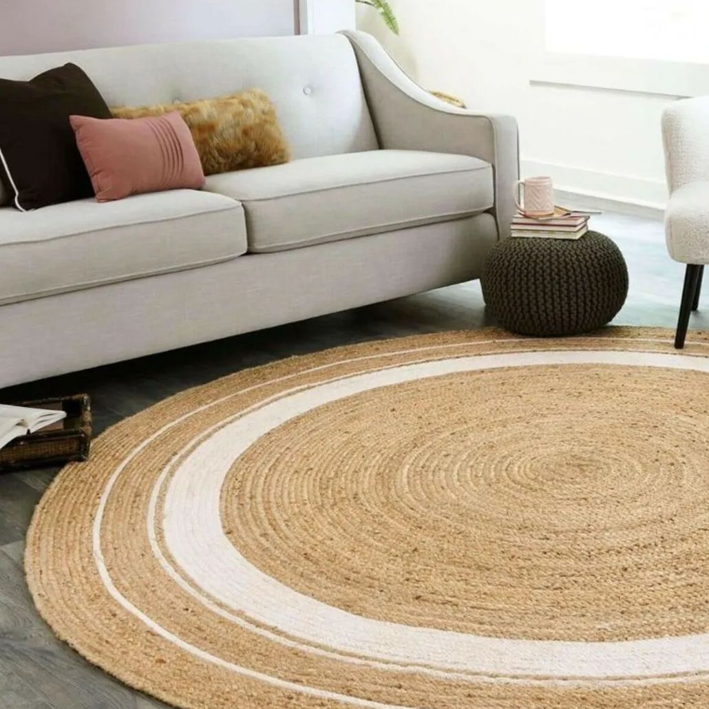 Sustainable Jute Round Rug | Decorative Floor Rug