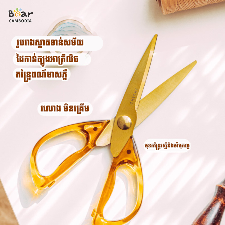 SK Vintage Acrylic Scissors（SK កន្ត្រៃវិនតេជអាគ្រីលិកប្រើក្នុងផ្ទះ）