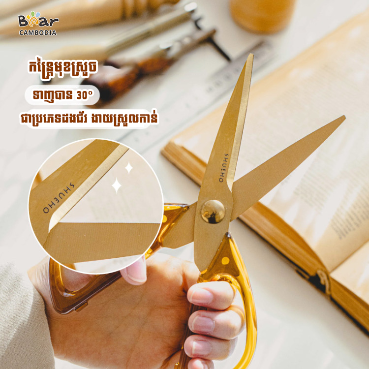 SK Vintage Acrylic Scissors（SK កន្ត្រៃវិនតេជអាគ្រីលិកប្រើក្នុងផ្ទះ）