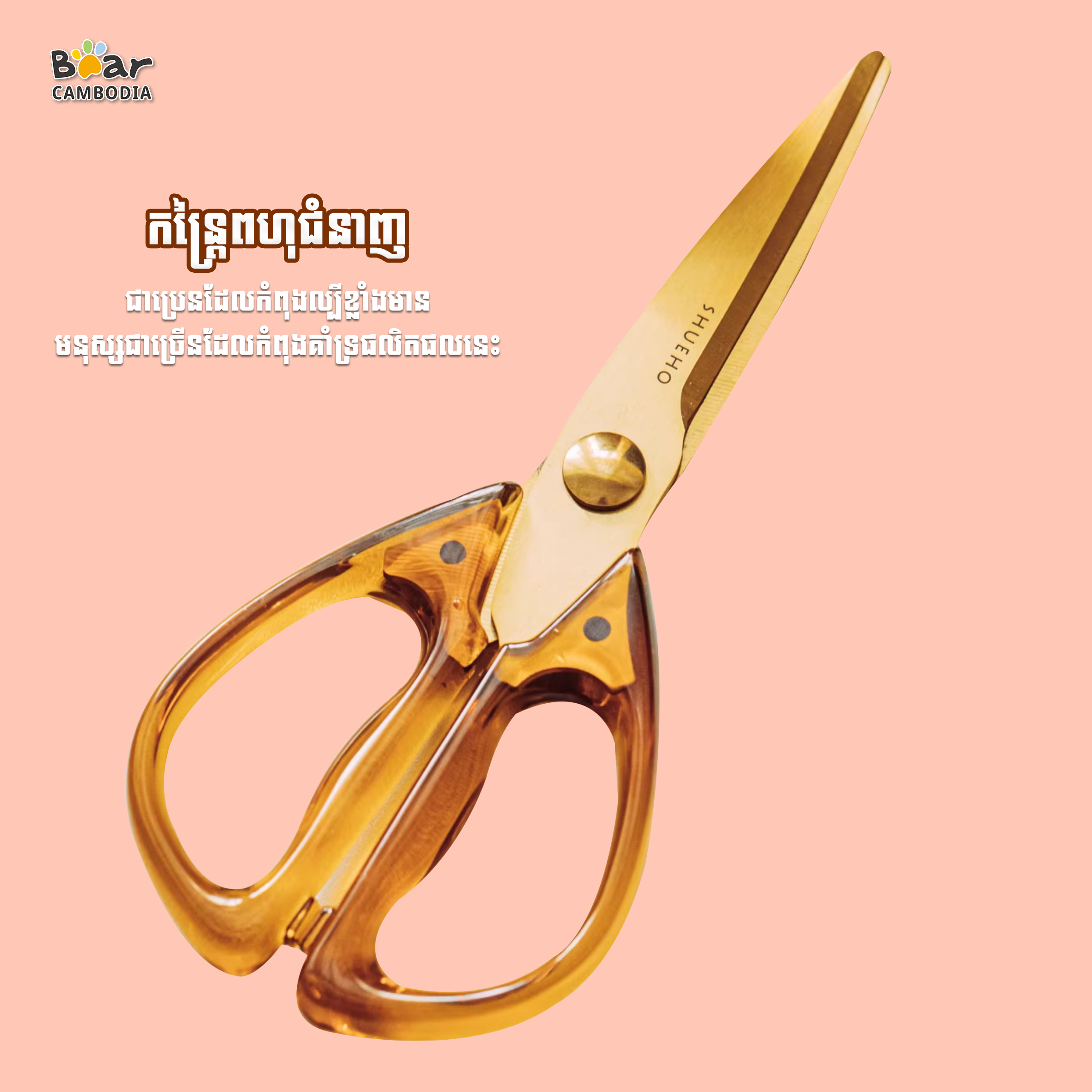SK Vintage Acrylic Scissors（SK កន្ត្រៃវិនតេជអាគ្រីលិកប្រើក្នុងផ្ទះ）