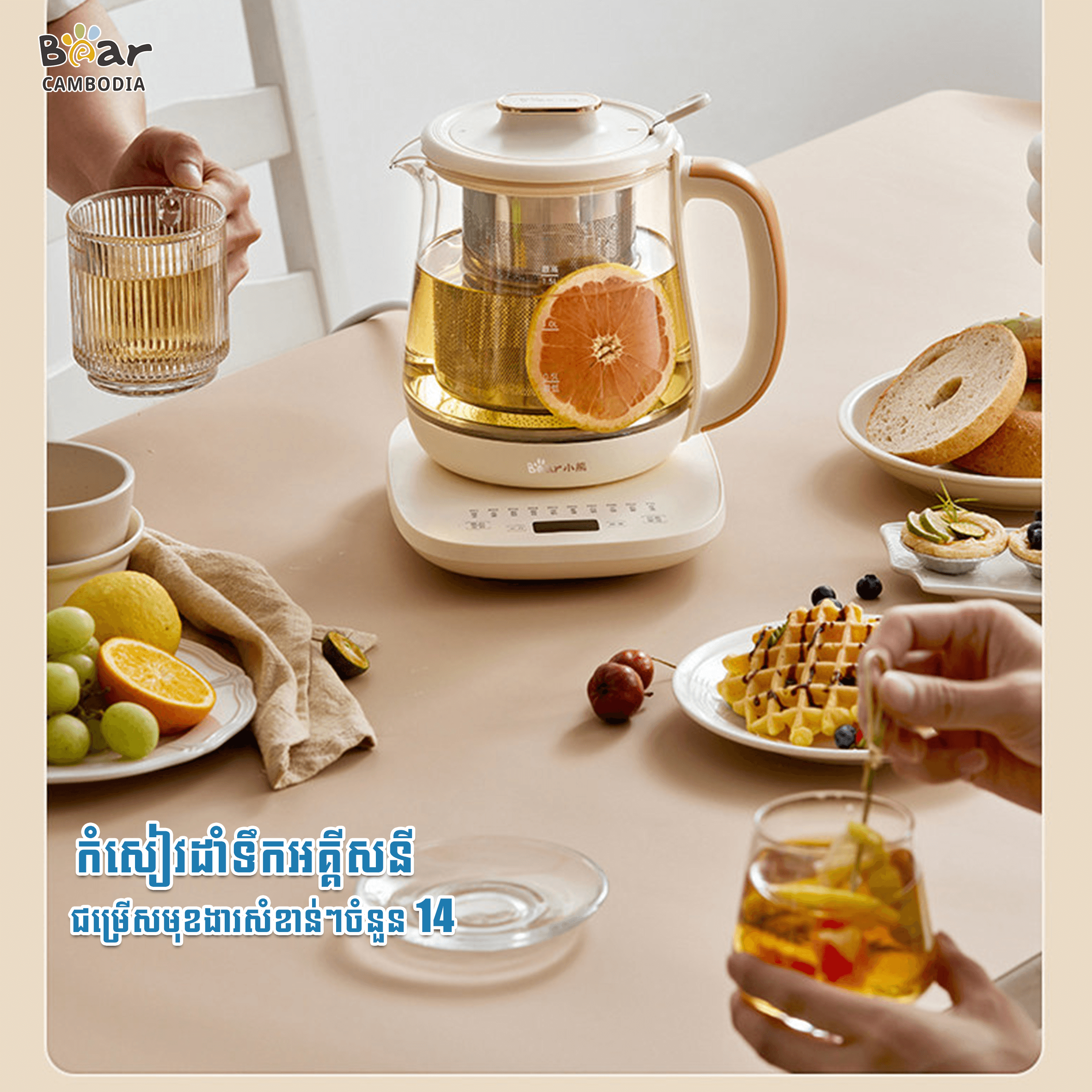 Bear Multi Kettle1.5L WK-D15D8(កំសៀវអគ្គិសនី1.5L)
