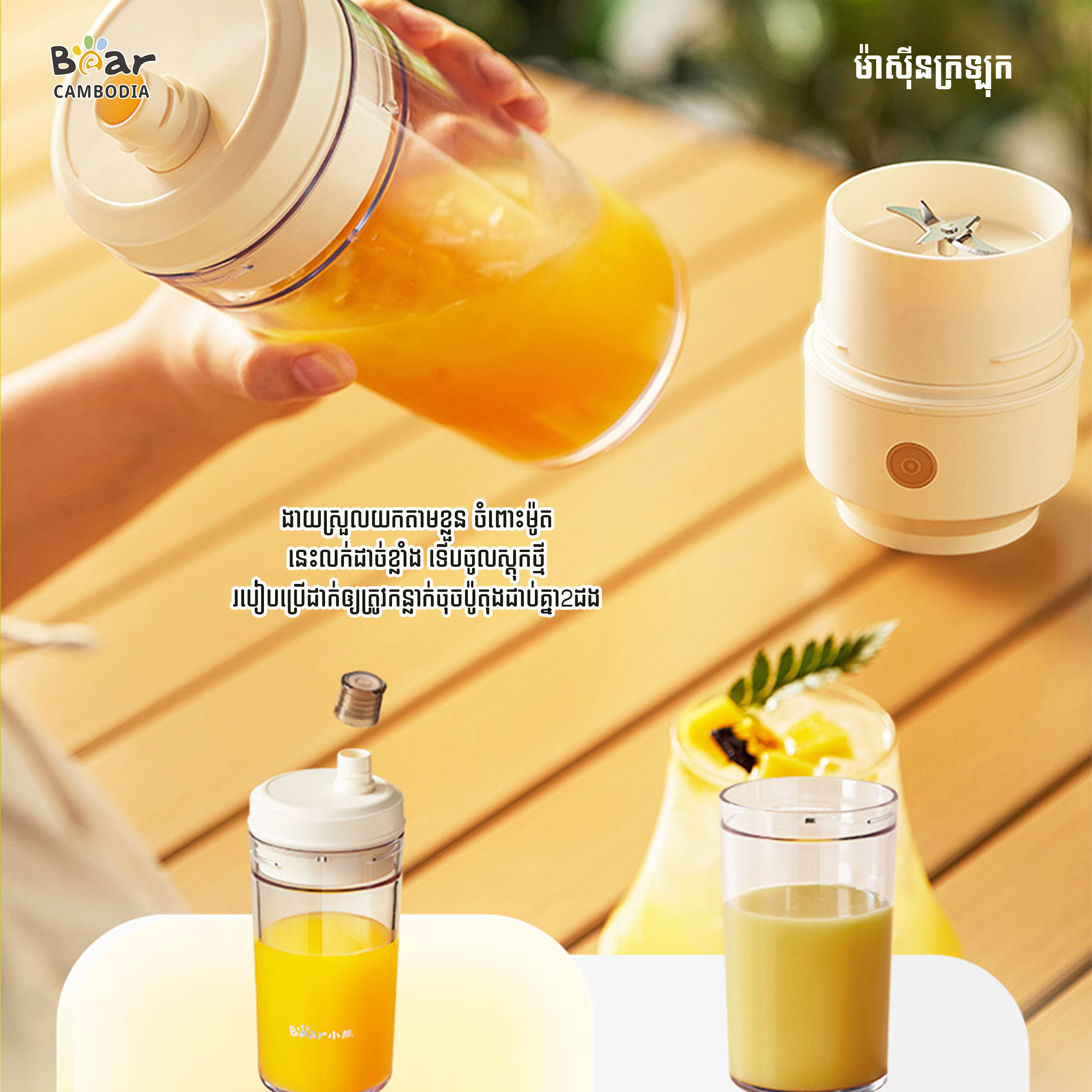 Food Processer 300ML (ម៉ាសុីនក្រឡុក)  FC-T03H1