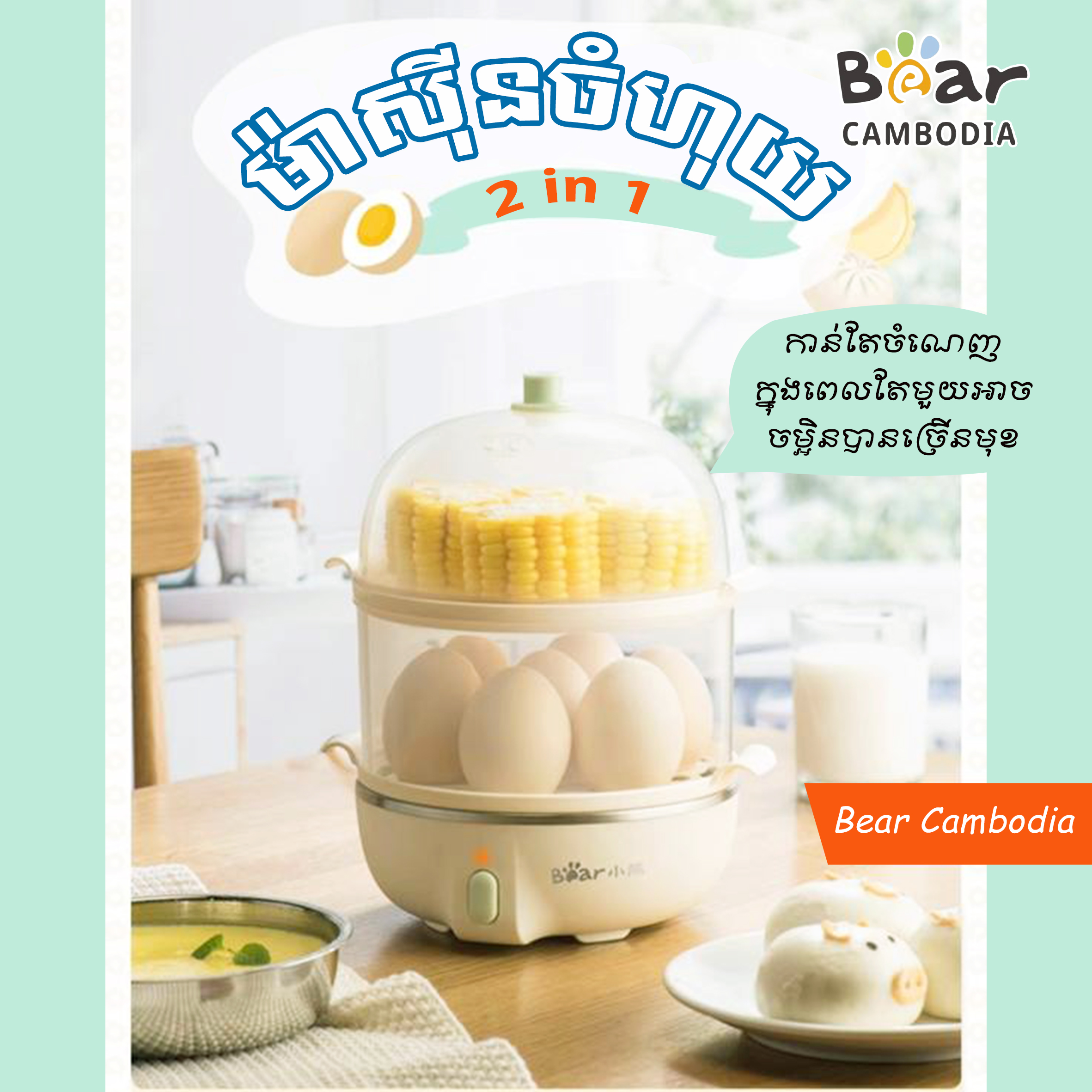 Egg Boiler(ម៉ាស៊ីនចំហុយ)