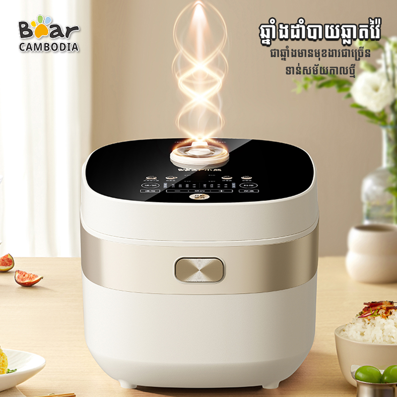Bear Rice Cooker 4L RC-D40N1 (ឆ្នាំងដាំបាយអគ្គិសនី 4L)