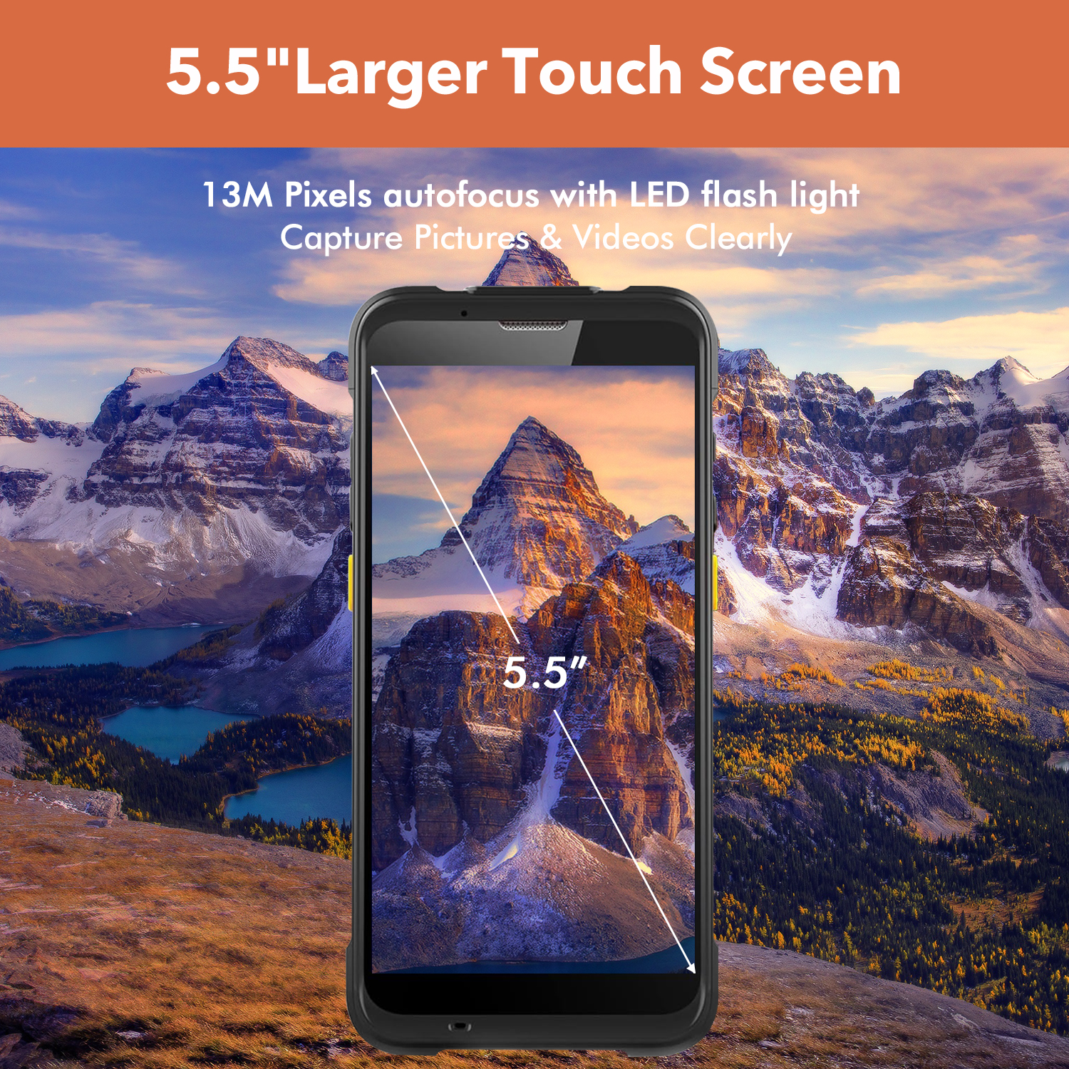 TROHESTAR Android Barcode Scanner, Android 11.0 2D SE4710 Zebra Scanner,1800nit Sunlight Readable