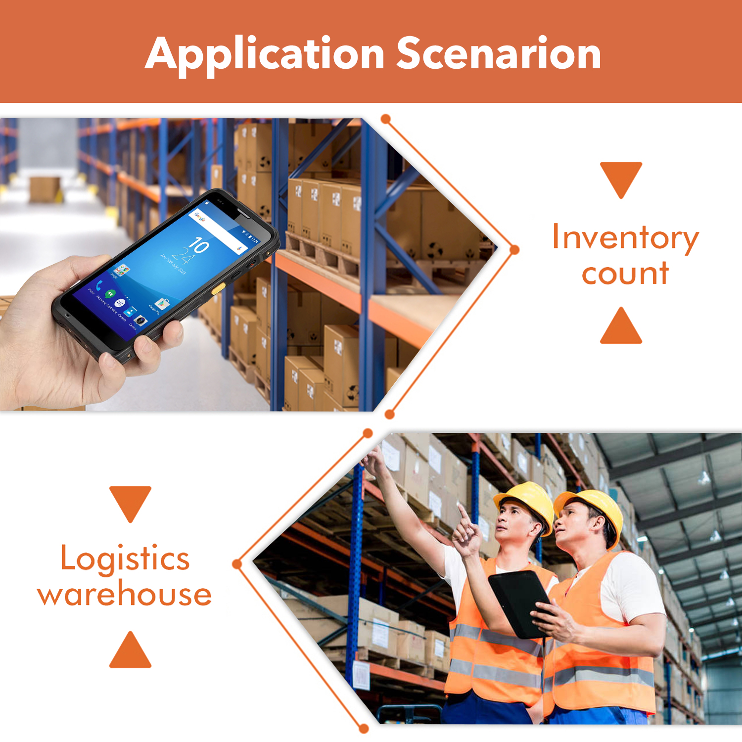 TROHESTAR Android Barcode Scanner, Android 11.0 2D SE4710 Zebra Scanner,1800nit Sunlight Readable