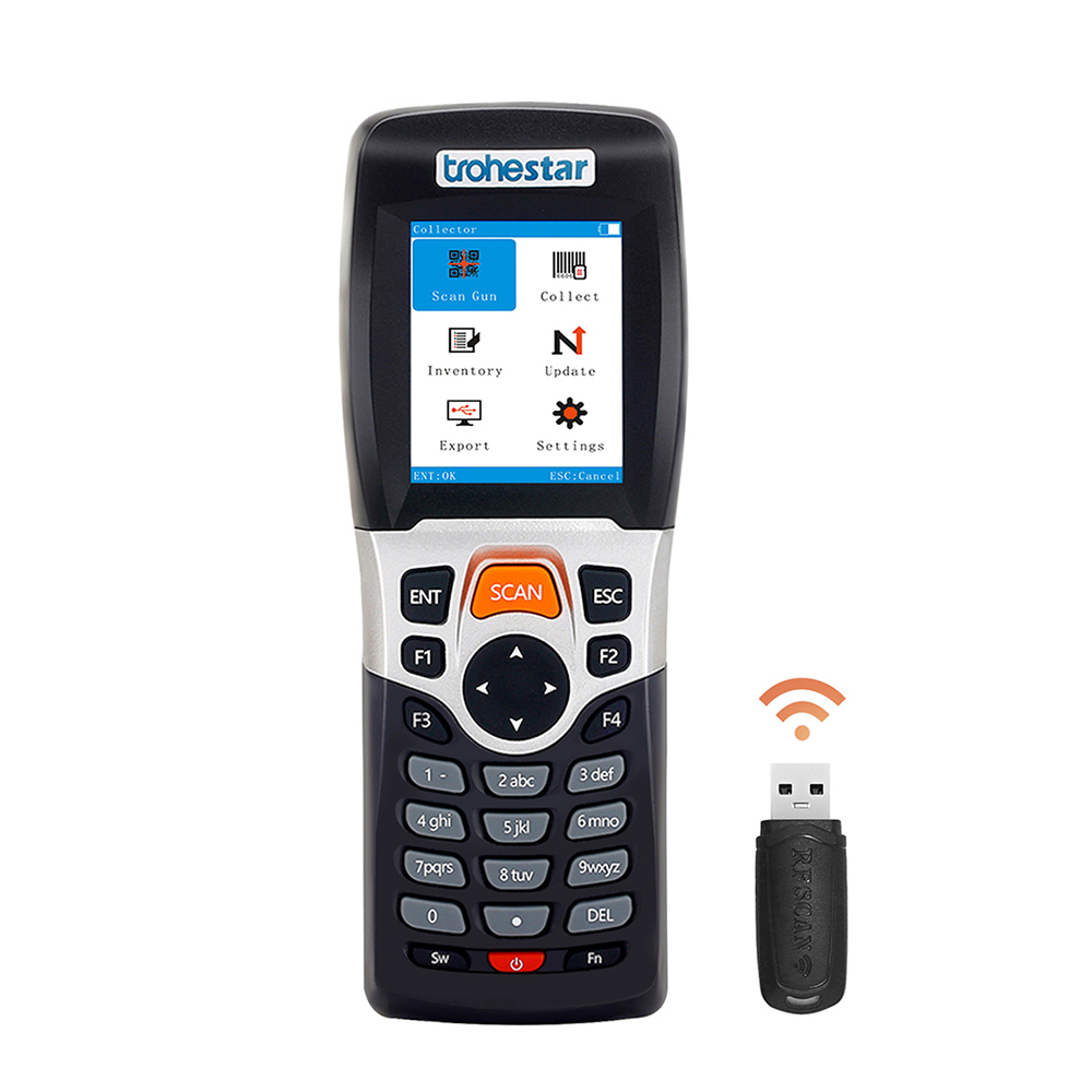 TROHESTAR Wireless Barcode Scanner and Data Collector 2.2 Inch N4-1D