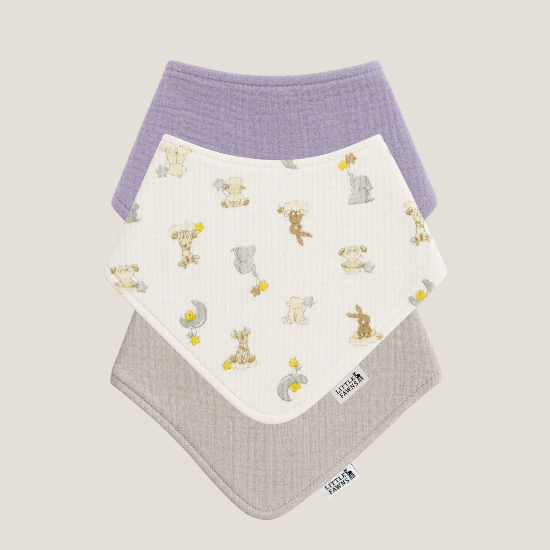 Little Dreamer Bibs Bundle (Dreamland, Ivory Beige, Gentle Grey)