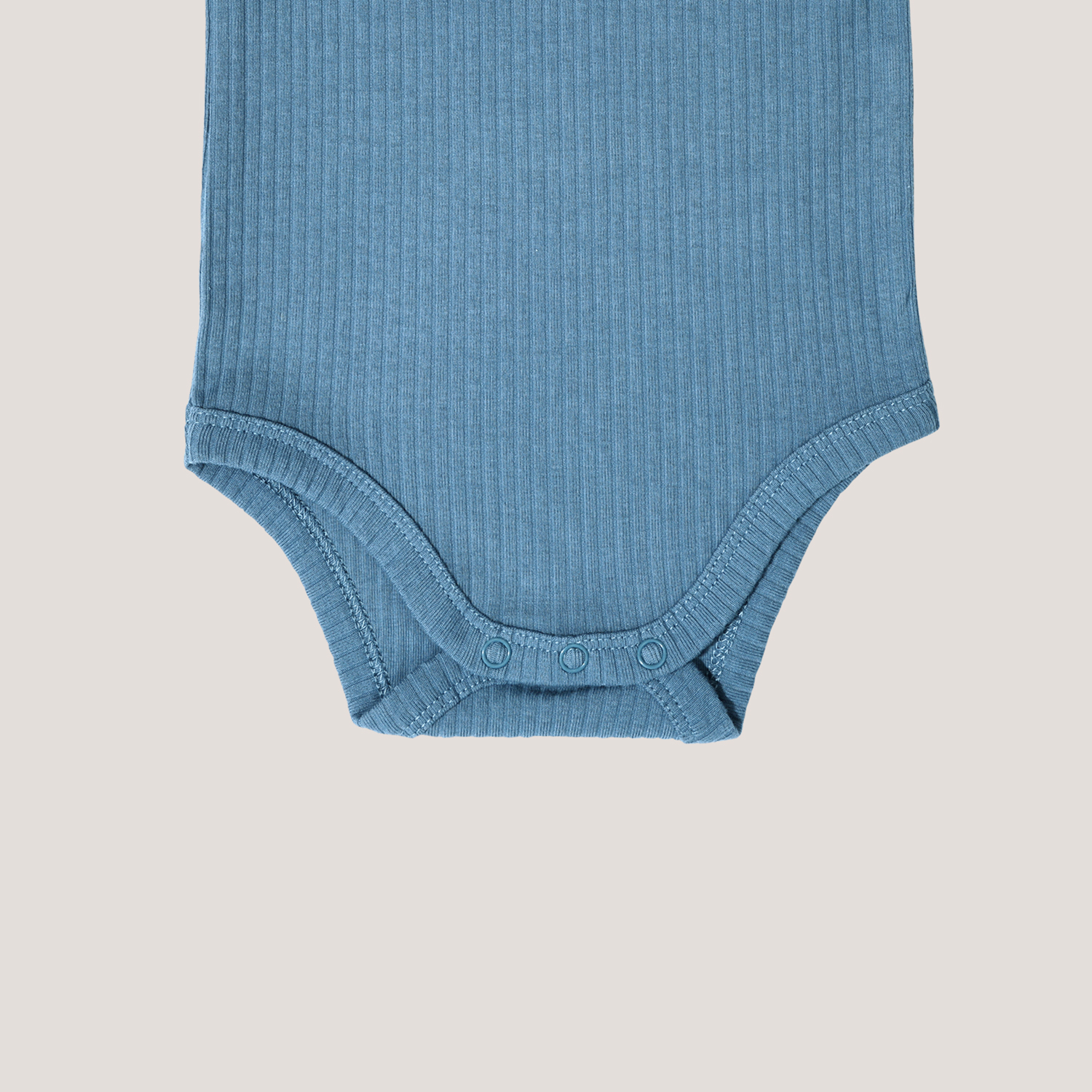 Ribbed Short Sleeve Romper in Emerald Blue