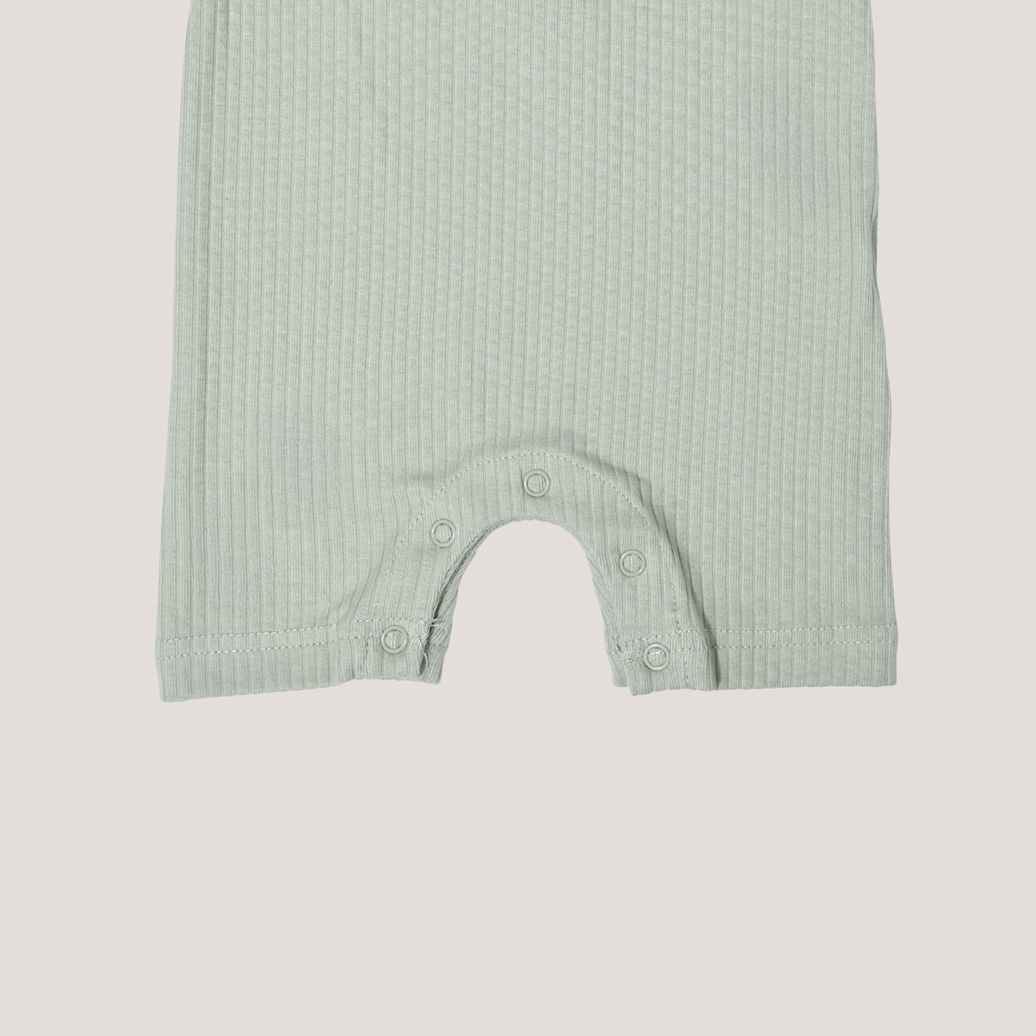 Ribbed Sleeveless Shorts Romper in Mint Green