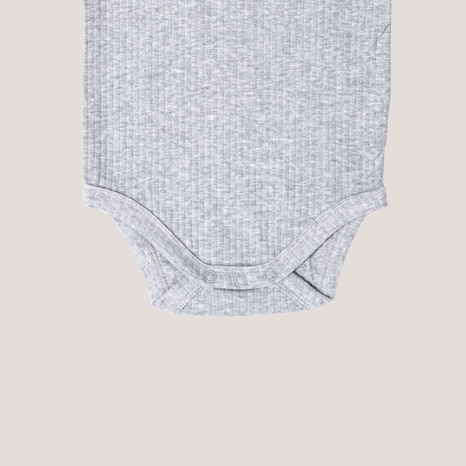 Ribbed Short Sleeve Romper in Classic Grey