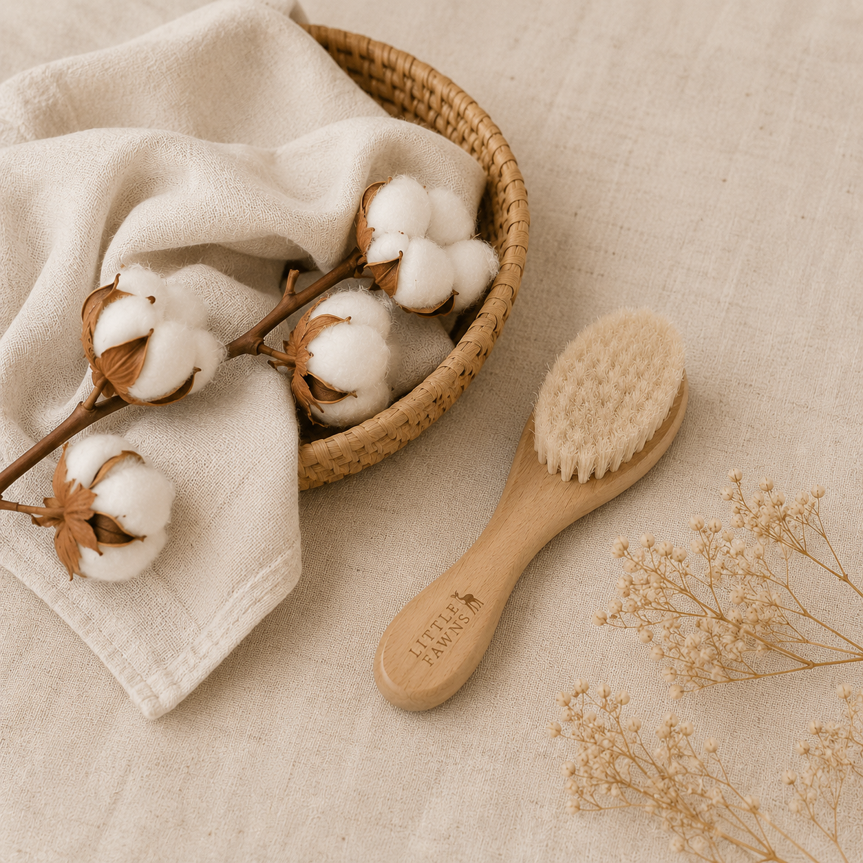 Organic Hooded Towel & Brush and Comb Set Bundle (Boy/Girl)
