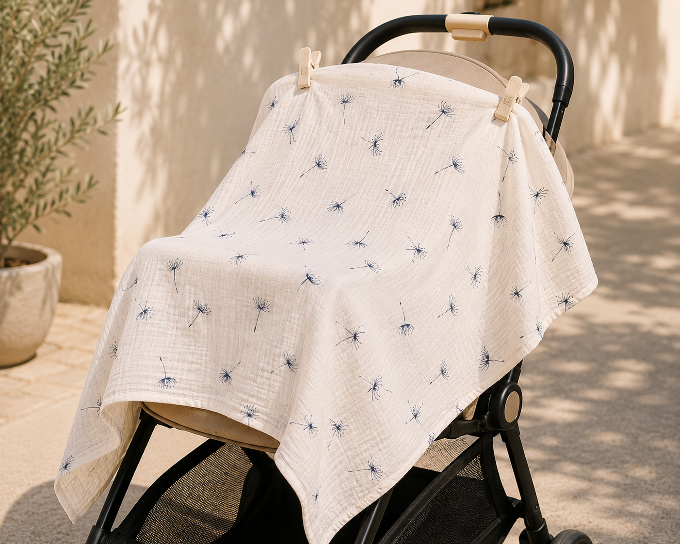Organic Cotton Swaddle in Dandelion Vanilla