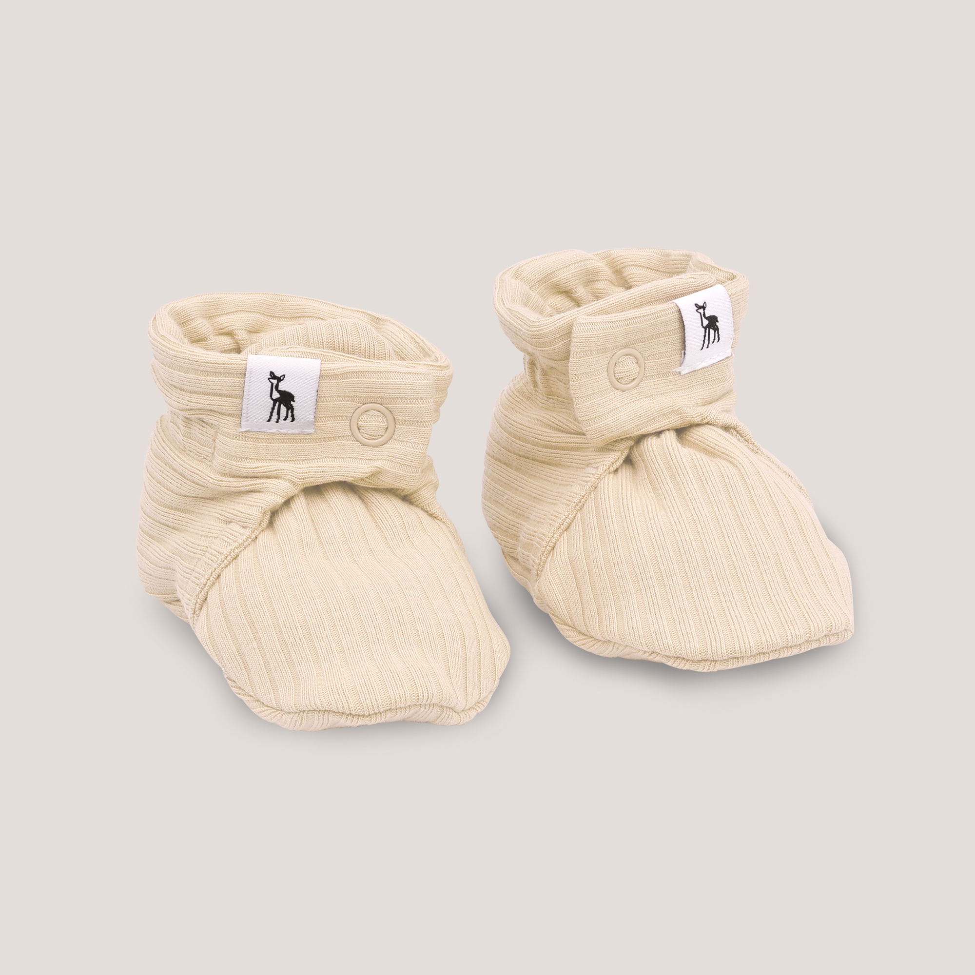 Ribbed Baby Booties in Daffodil
