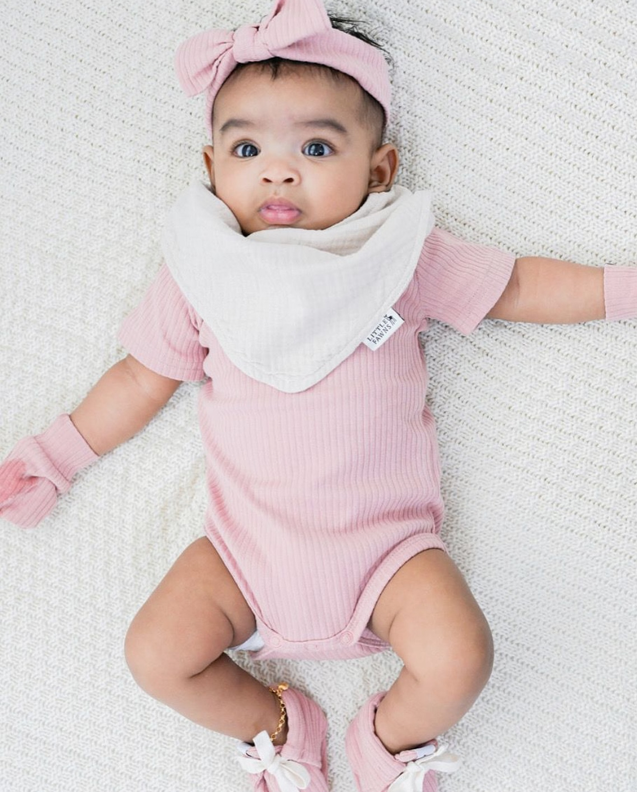 Ribbed Short Sleeve Romper Bundle (Dusty Pink & Winter White)