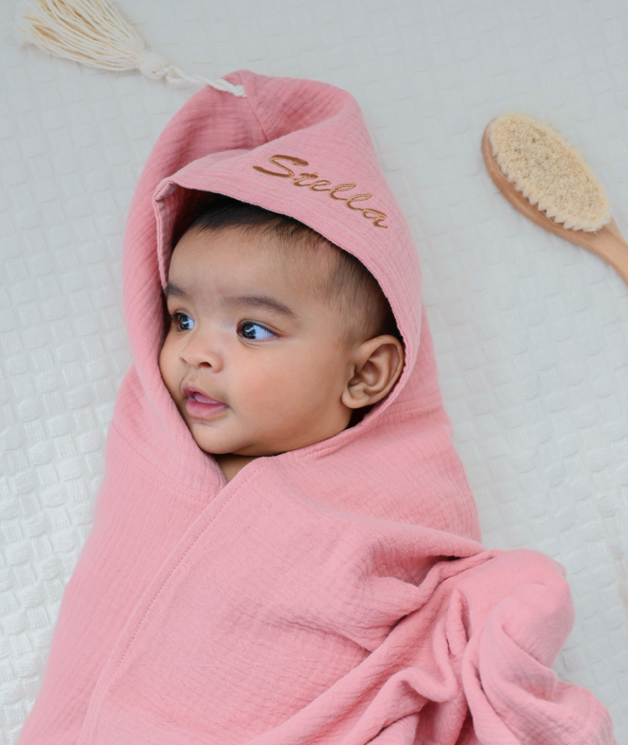 Organic Hooded Towel & Brush and Comb Set Bundle (Boy/Girl)