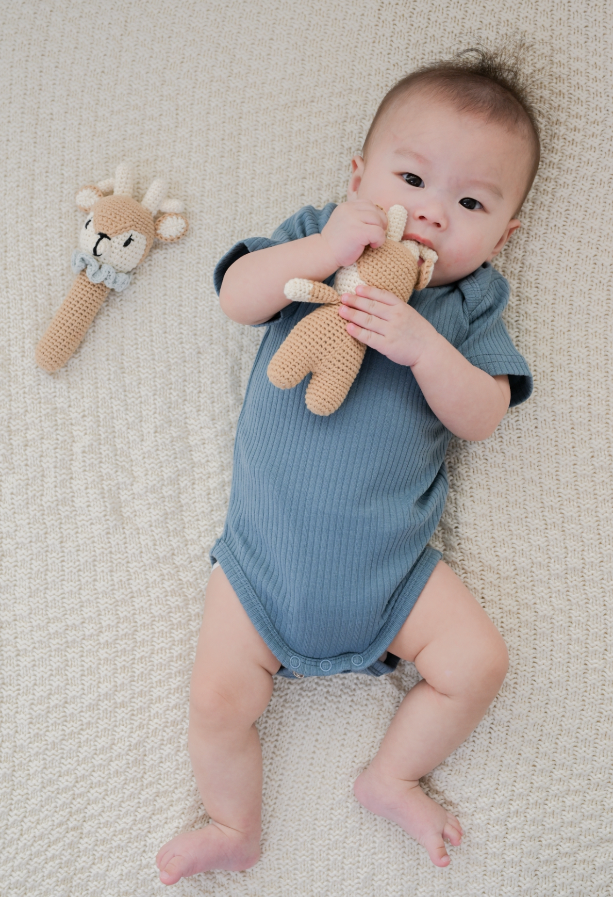 Oliver the Deer Crochet Doll & Rattle Bundle