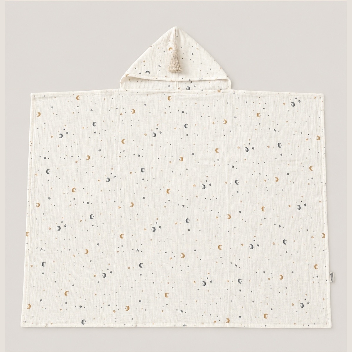 Organic Hooded Muslin Towel in Moonlight