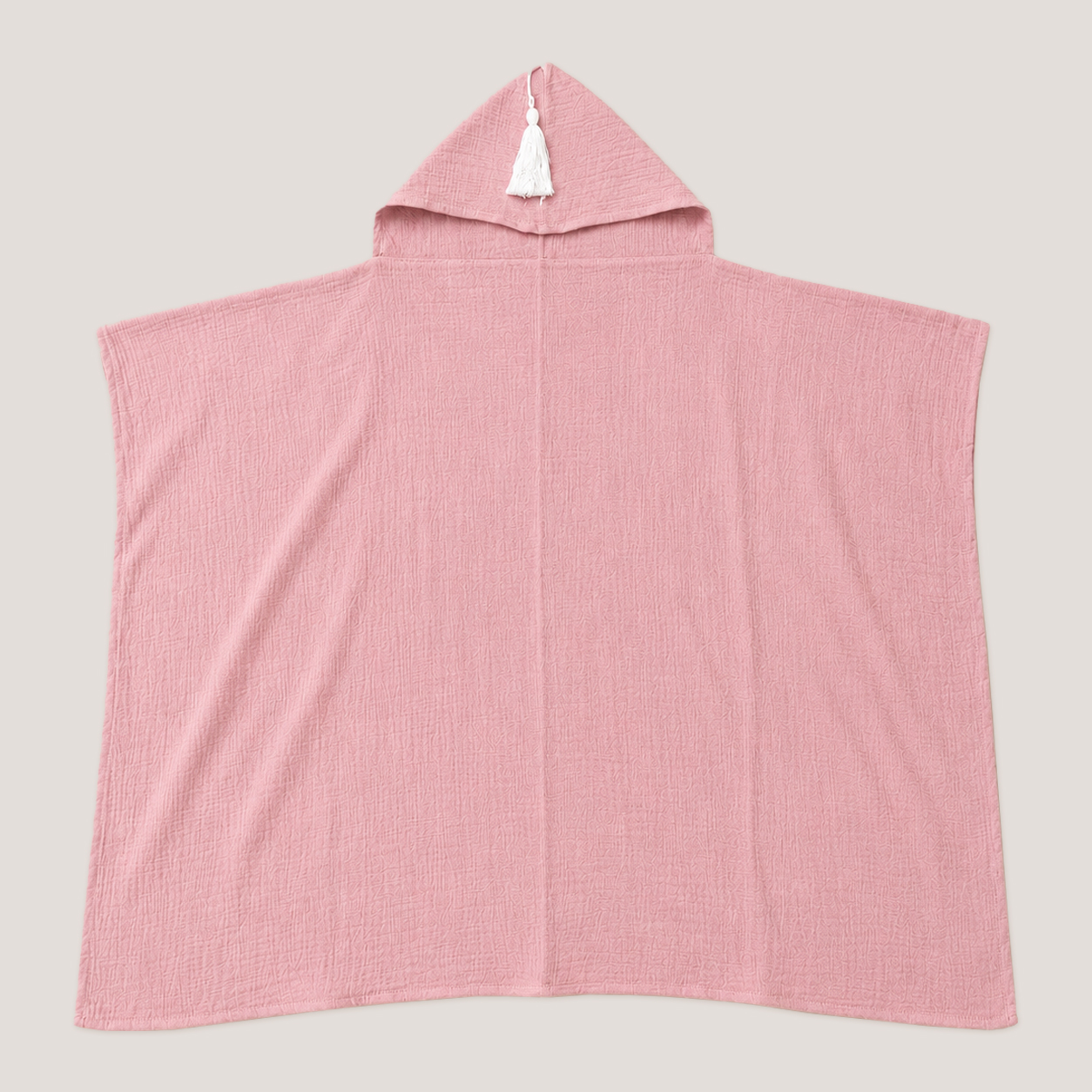 Organic Hooded Muslin Towel in Dusty Pink