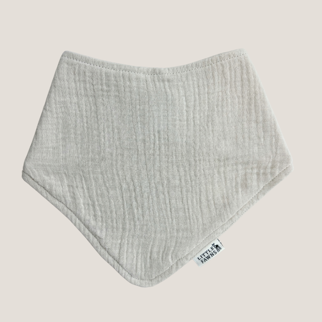 Organic Cotton Bib in Ivory Beige