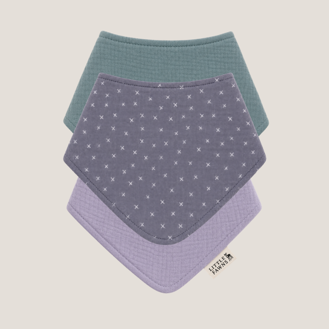 Misty Meadows Bibs Bundle (Pebble Grey Star, Gentle Grey,Sage)