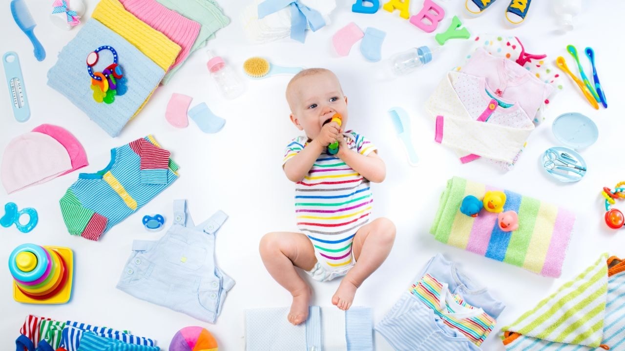 Colourful and cute baby clothes