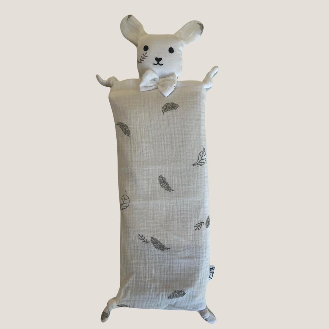Snuggly Puppy Beansprout Husk Pillow in Daisy White