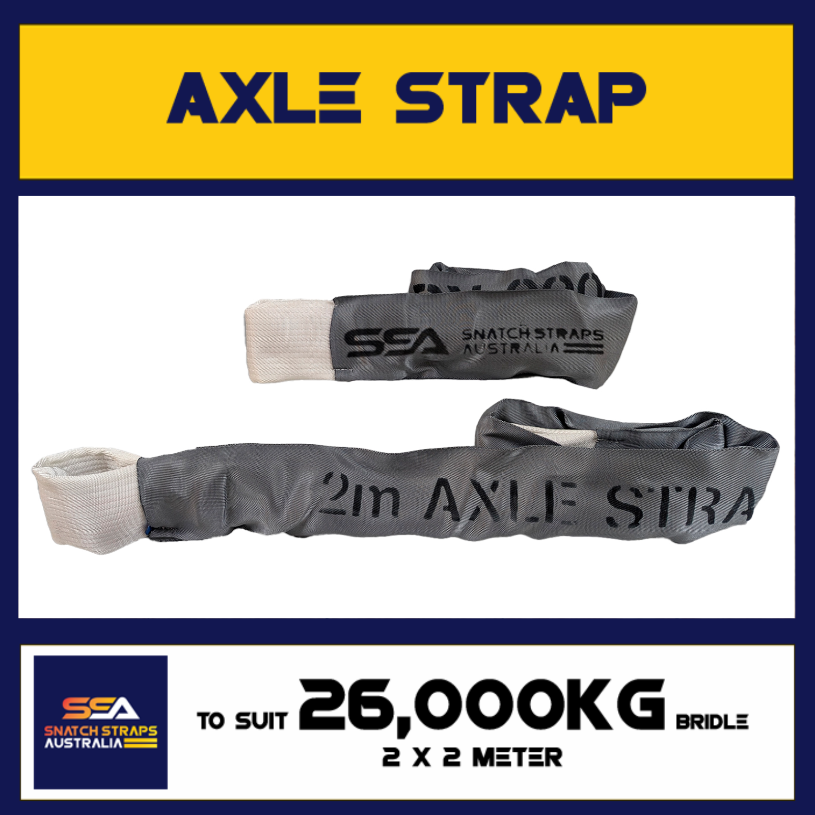SSA Axle Straps suit 26Tonne or 26000kgs