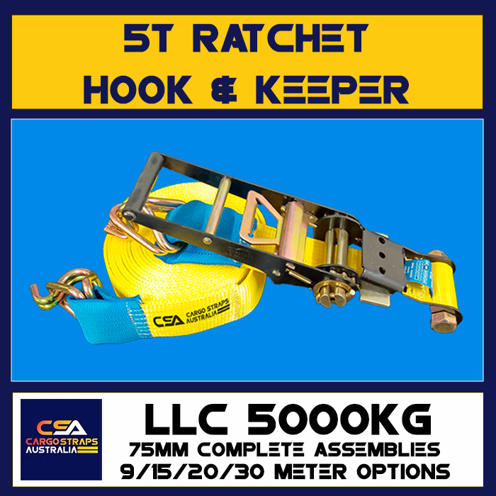 CSA Ratchet 75mm Hook & Keeper LLC5000kgs