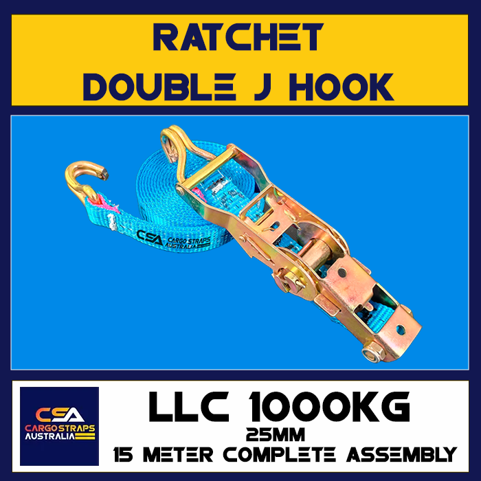 CSA Ratchet 25mm Double J Hook LLC1000kgs