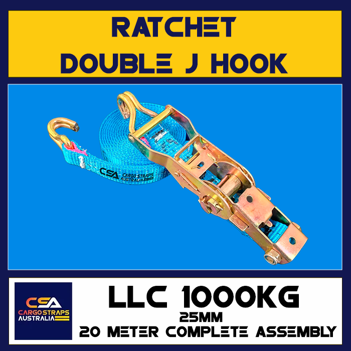 CSA Ratchet 25mm Double J Hook LLC1000kgs