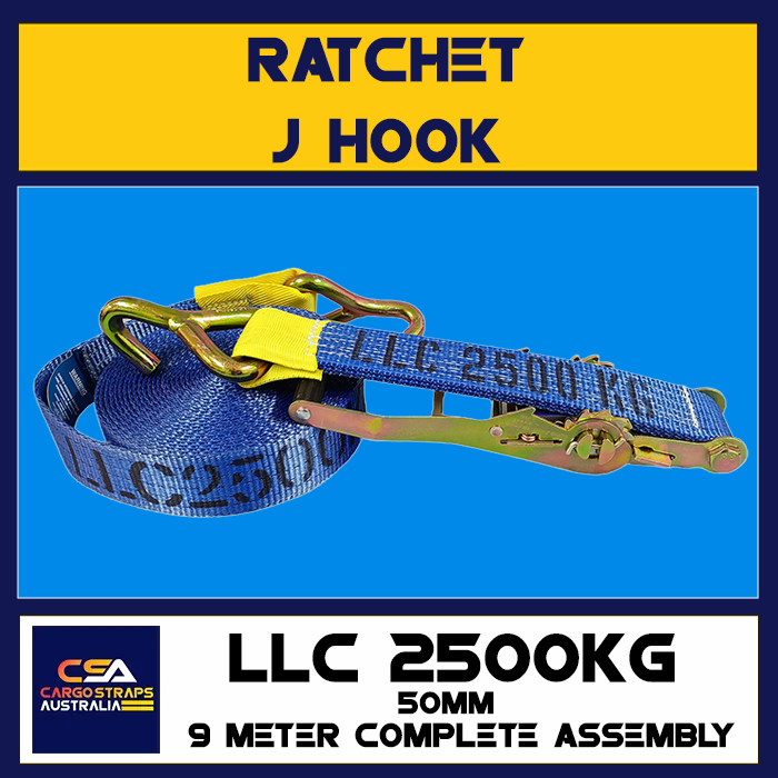 CSA Ratchet 50mm J Hook LLC2500KGS 9Meters