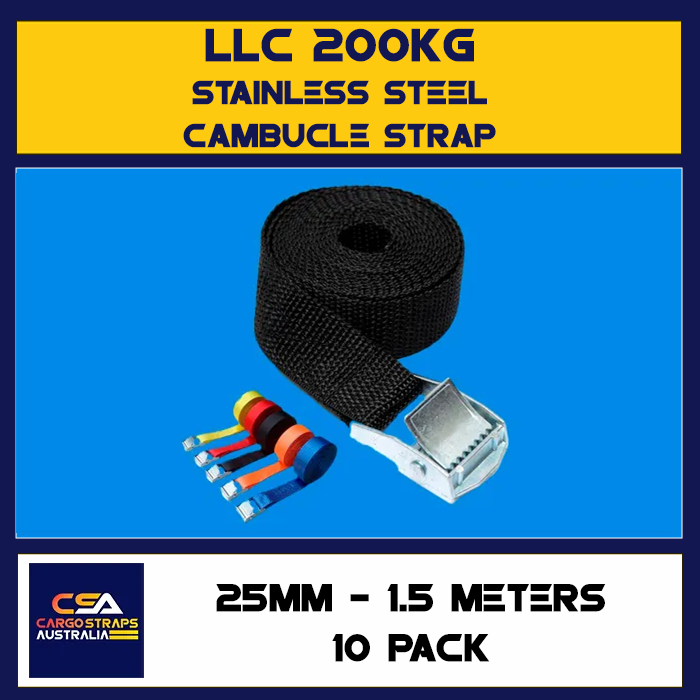 CSA 25mm STAINLESS STEEL CAMBUCKLE STRAP LLC600KG Packs