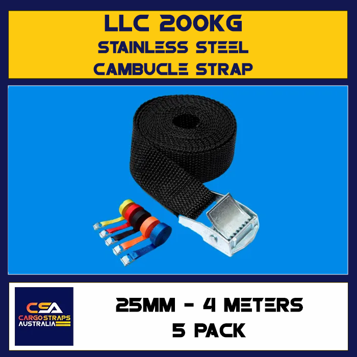 CSA 25mm STAINLESS STEEL CAMBUCKLE STRAP LLC600KG Packs