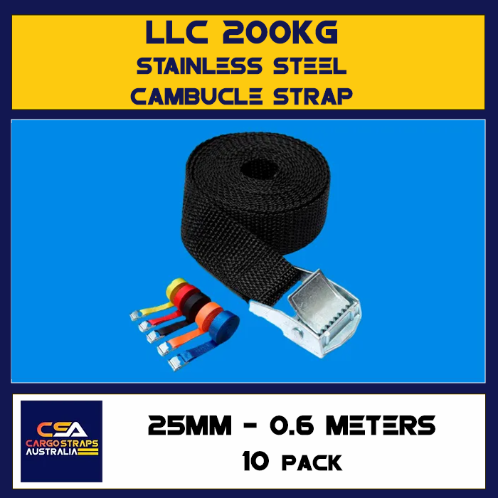 CSA 25mm STAINLESS STEEL CAMBUCKLE STRAP LLC600KG Packs