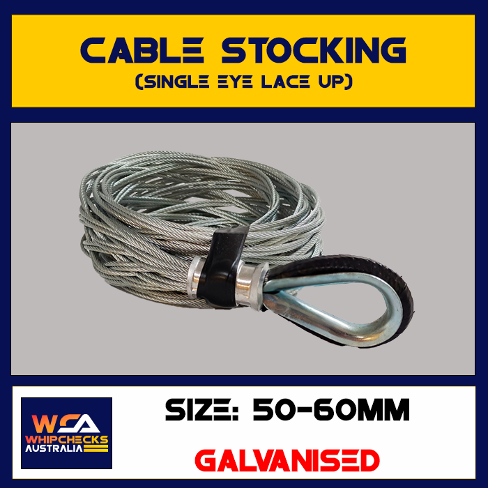 Cable Stocking Single Eye Lace Up