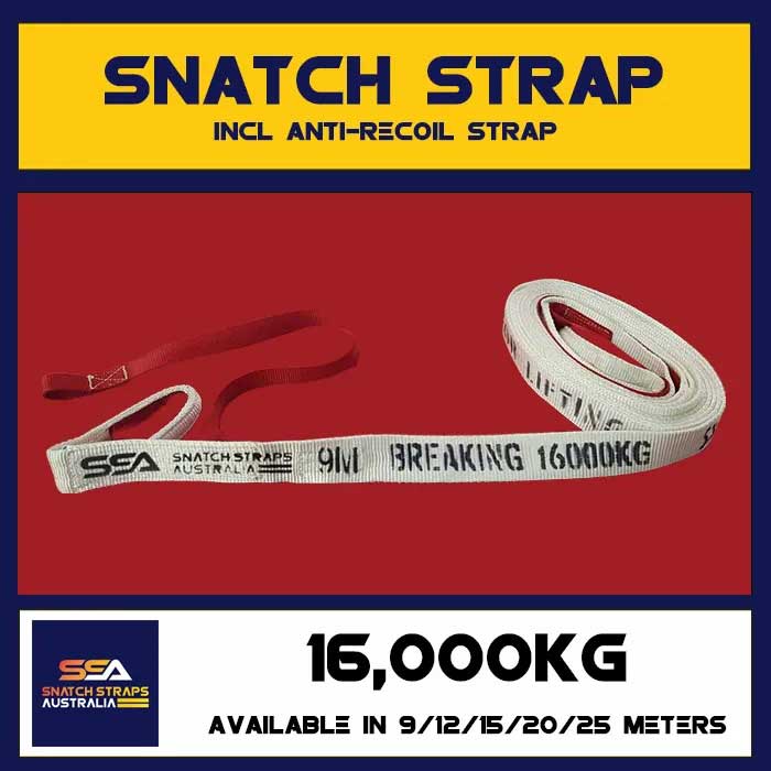 SSA Snatch Straps 16Tonne or 16000kgs