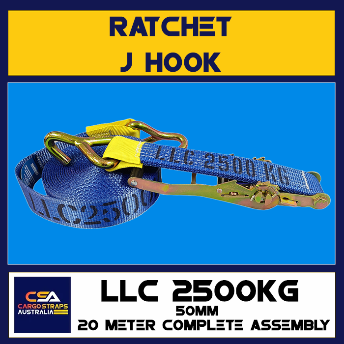 CSA Ratchet 50mm J Hook LLC2500KGS 9Meters