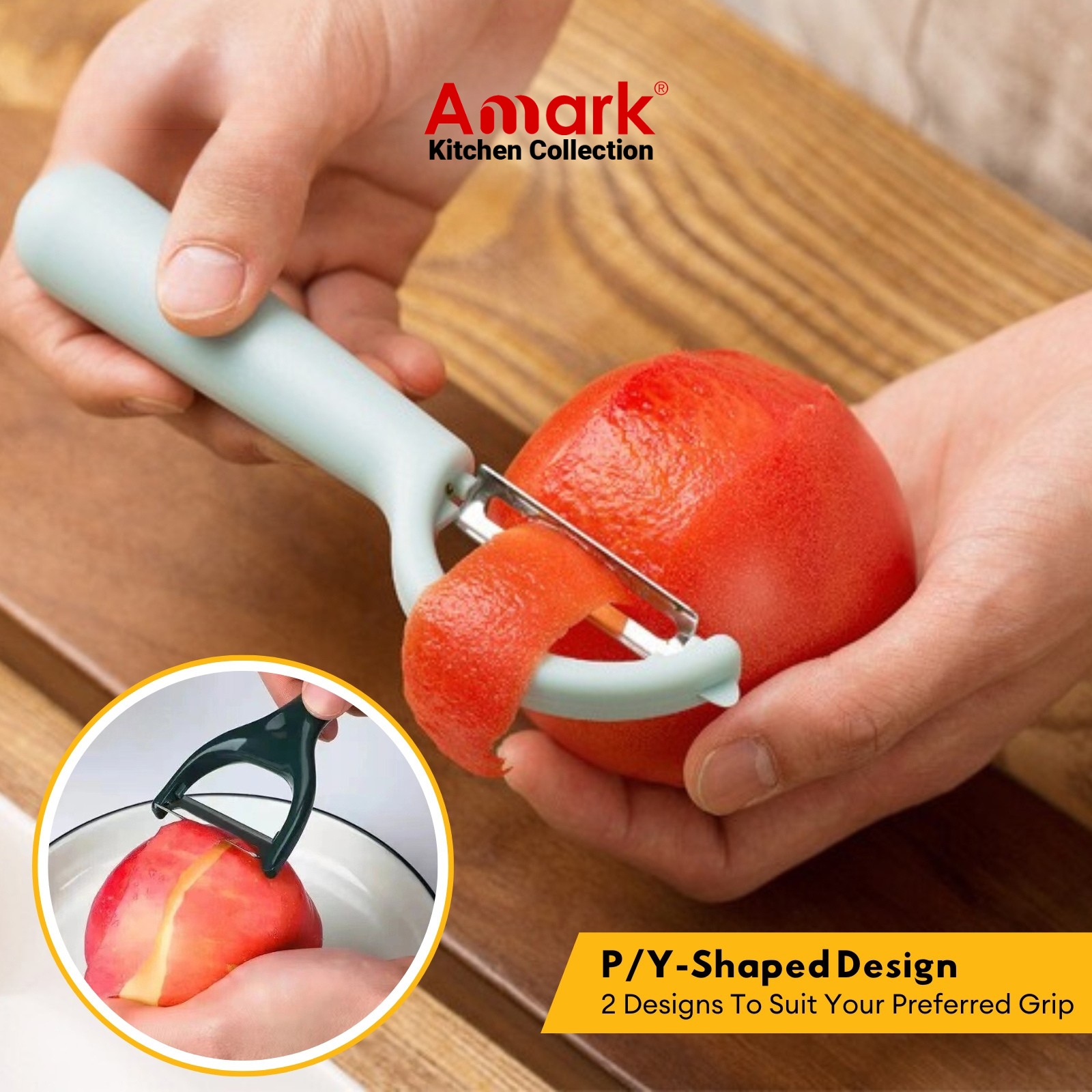 Amark Kitchen Collection P-Shaped/Y-Shaped Vegetable Peeler