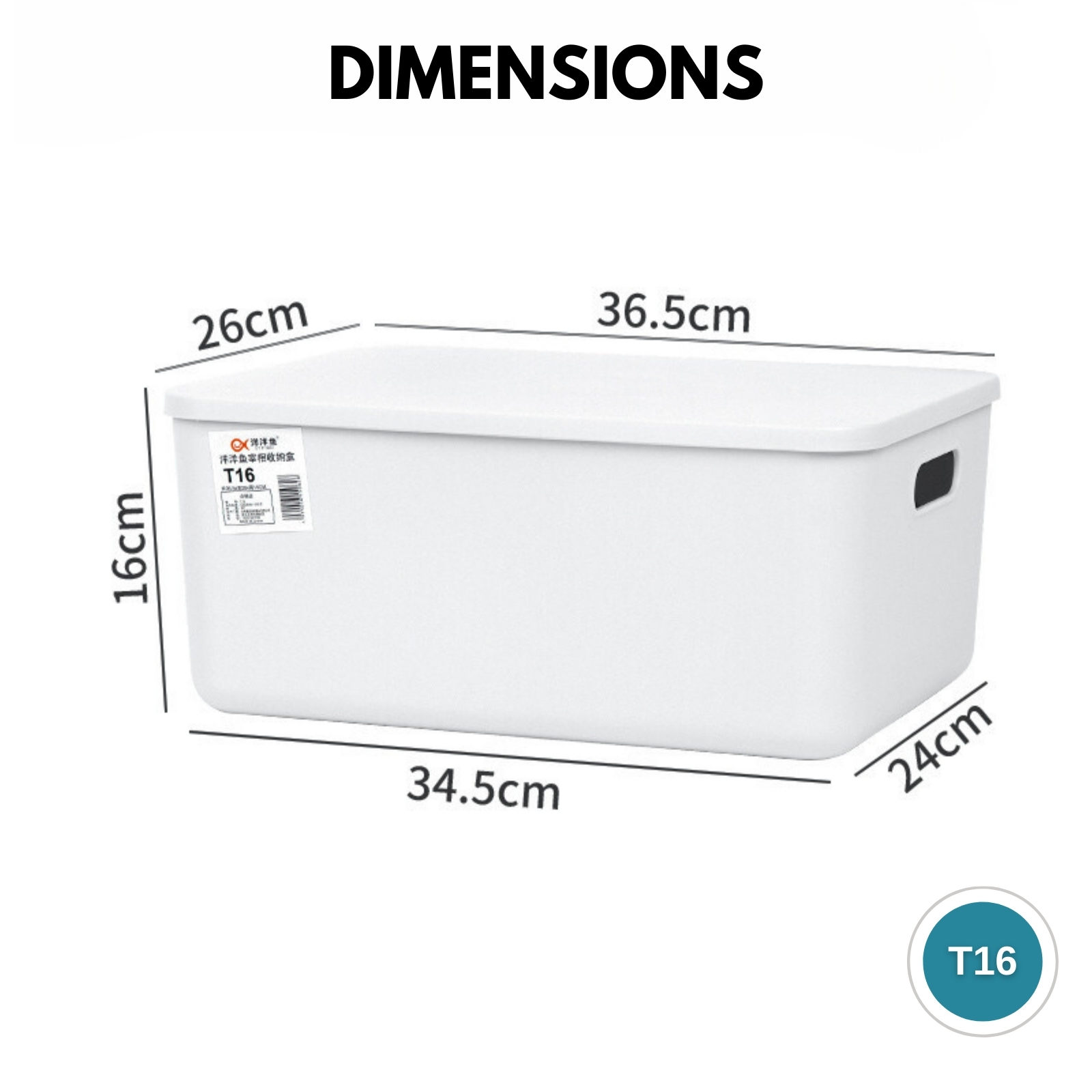 Amark Vita Stackable Storage Box with Lid - 4 Sizes