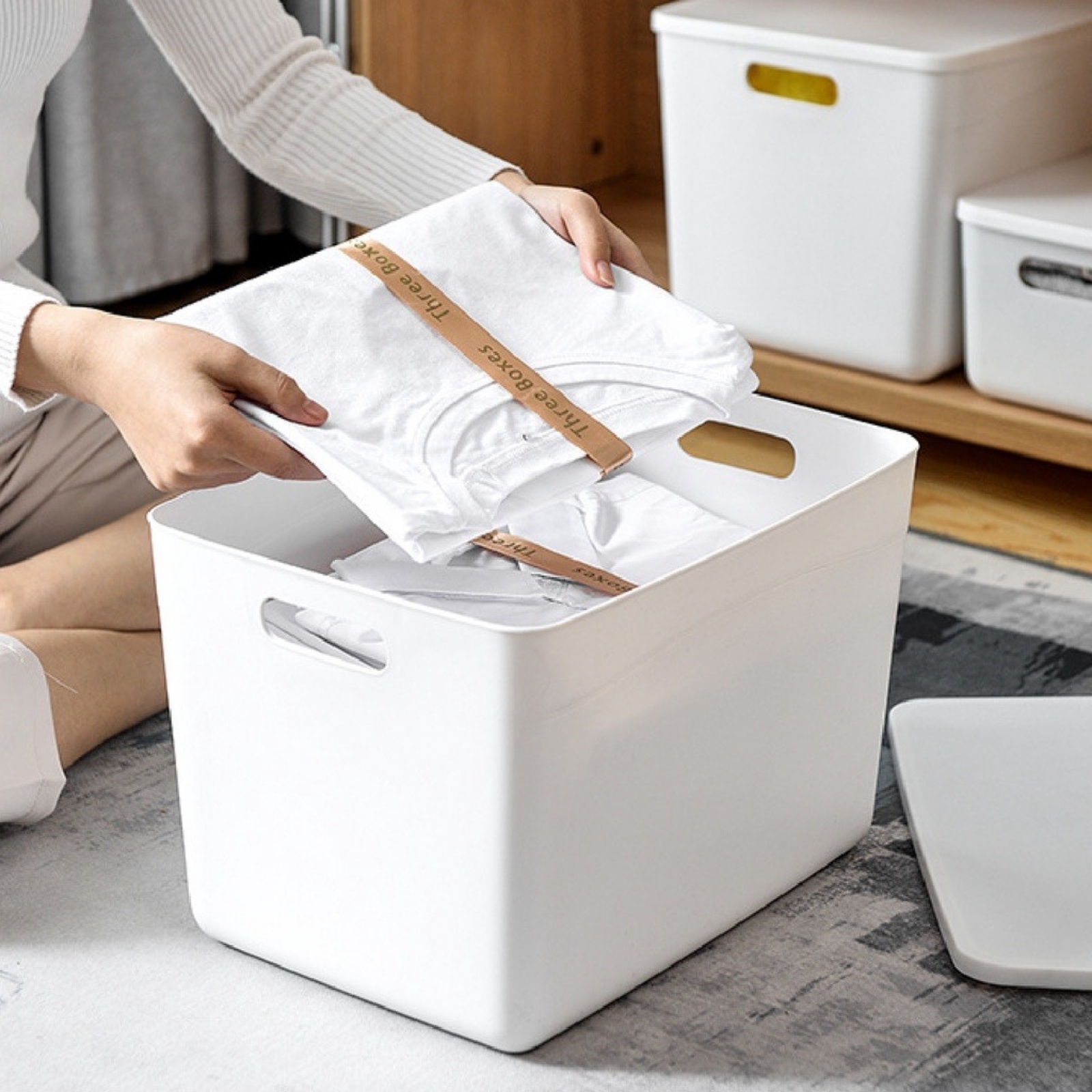 Amark Vita Stackable Storage Box with Lid - 4 Sizes